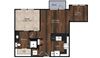 Main Street Flats Apartments Phase II 1x1 U Floor Plan Main Street Flats Apartments Phase II 1x1 U Floor Plan